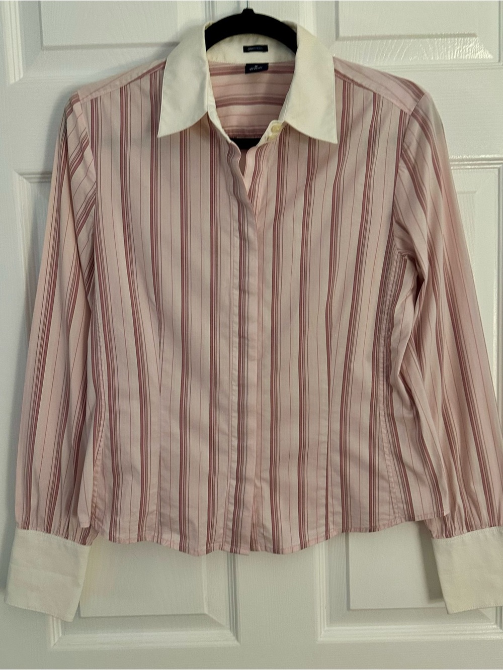 GAP Pink and White Striped Shirt